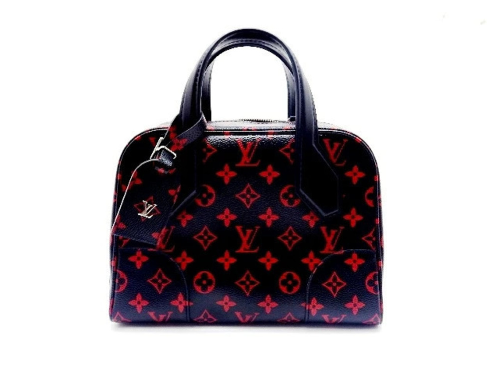 LOUIS VUITTON Handbag Dora Soft Monogram Rouge Red Black